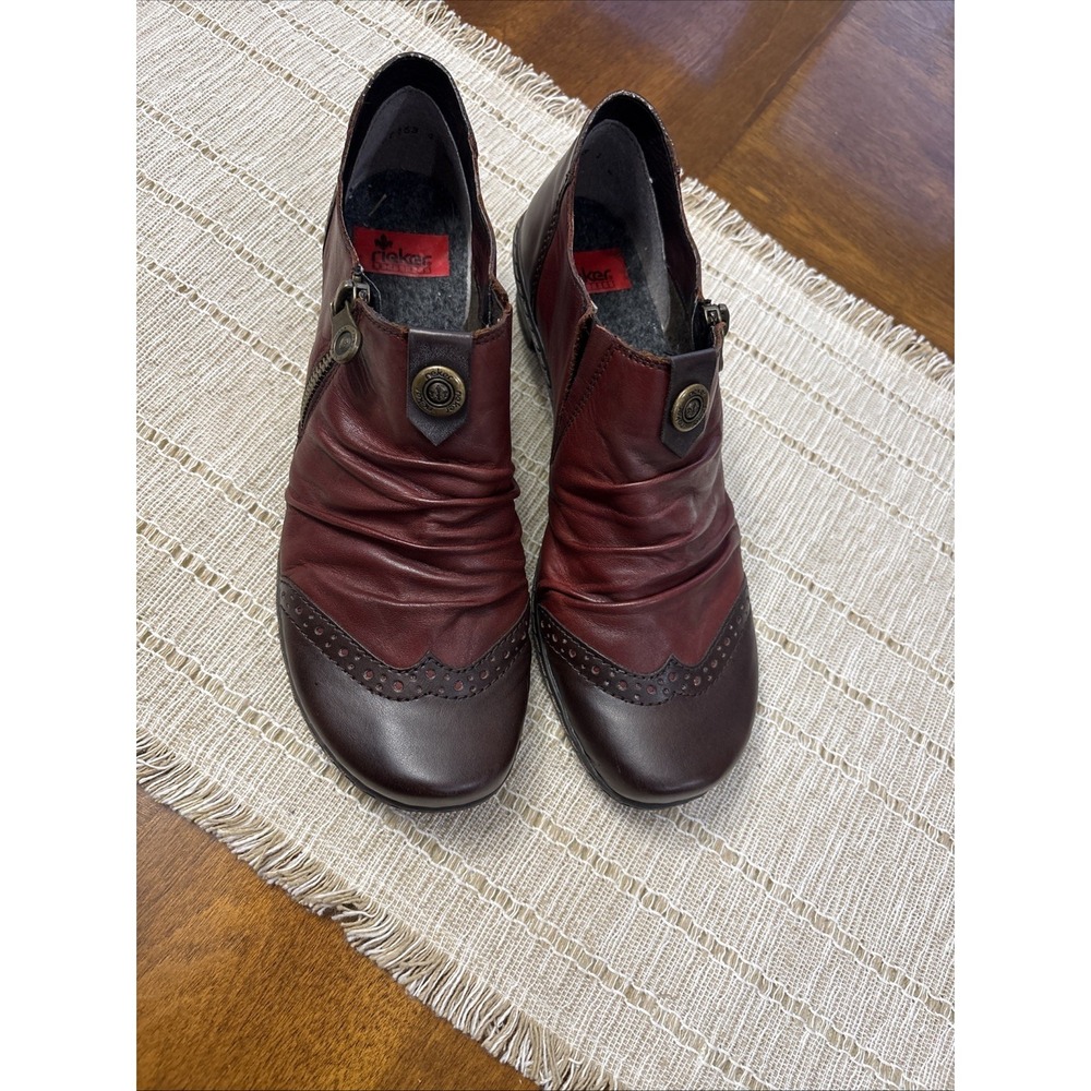 Rieker Antistress Two Tone Soft Leather Brogue Style Shoes Women's EU‎ 40 US 8.5